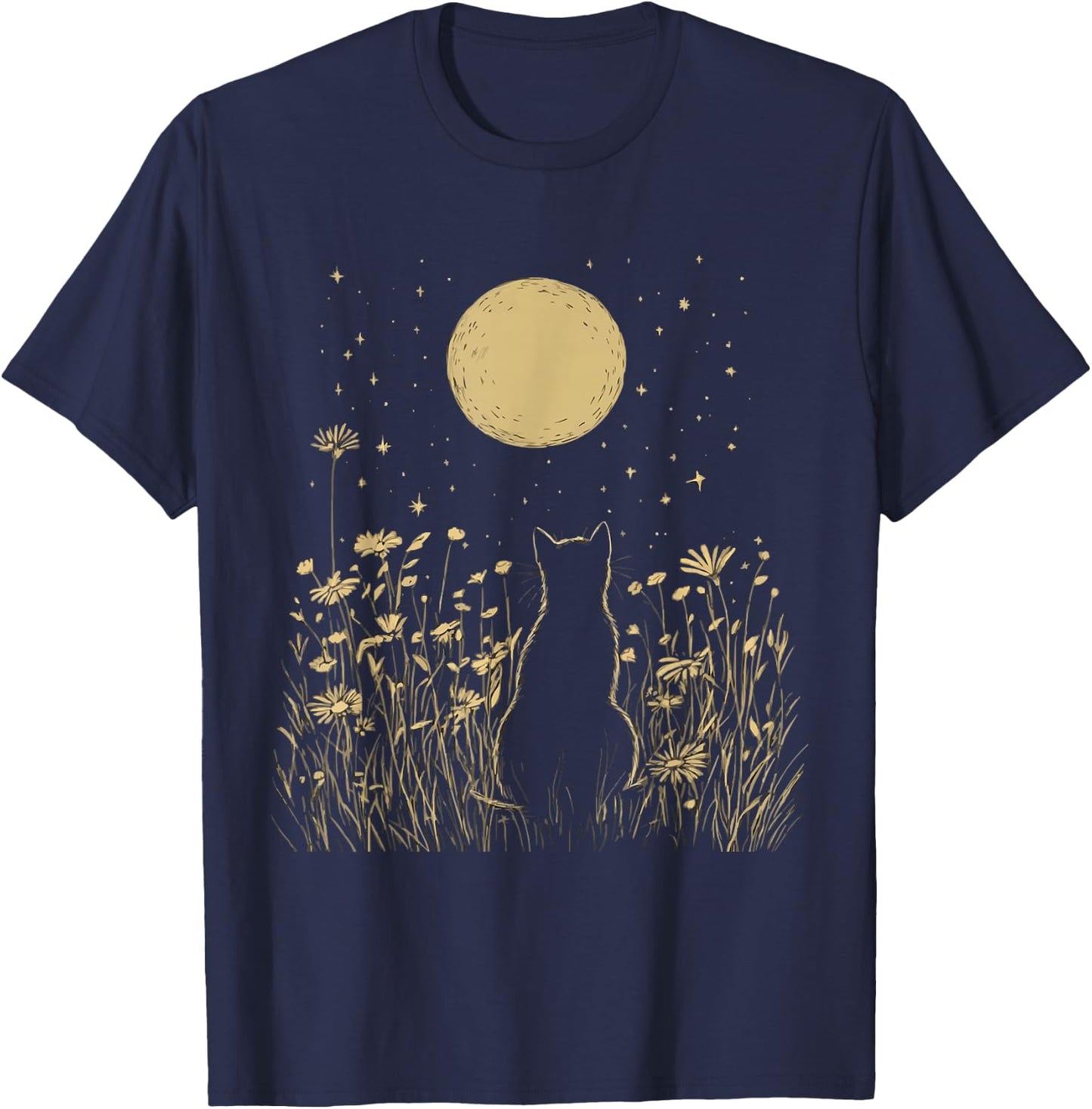 Astrology Cat Kitty Meow Animal Pet Outerspace Constellation T-Shirt - T-Shirt | Navy