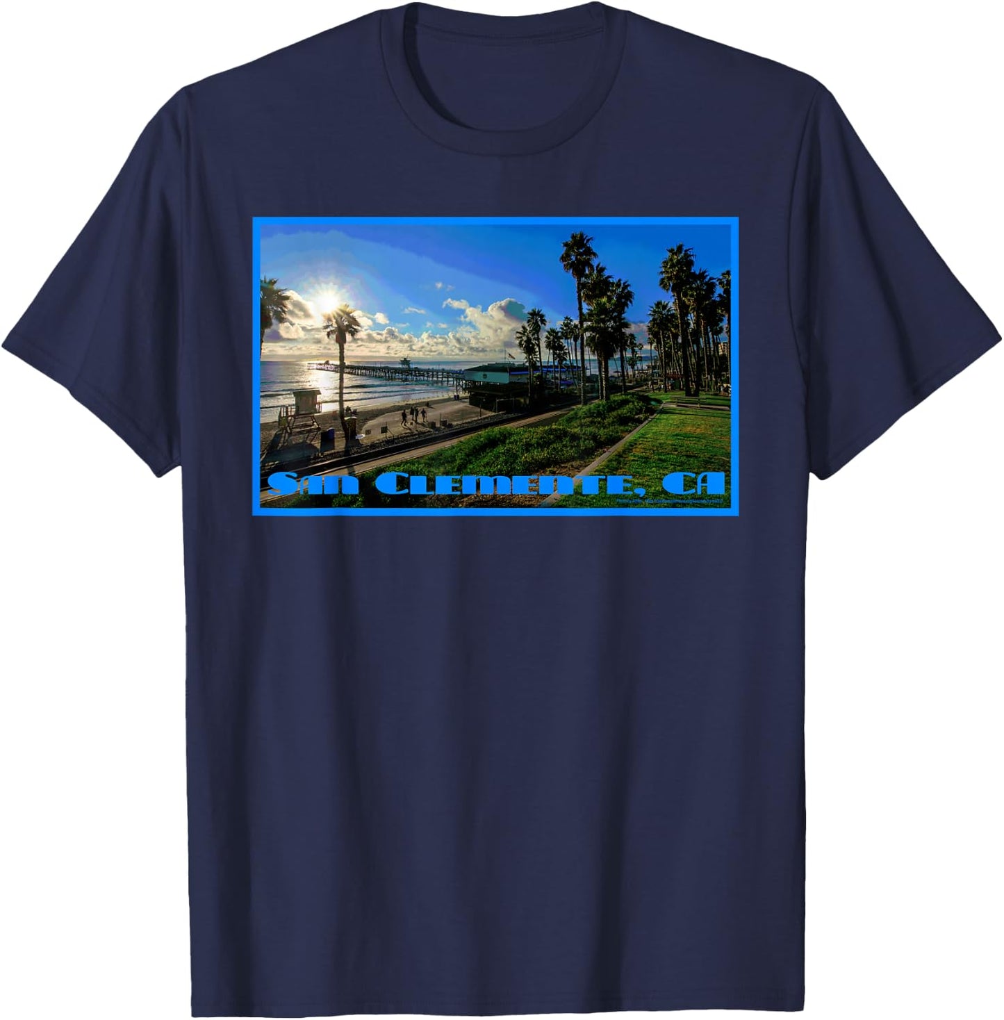 San Clemente California Beach Shirt T-Shirt - T-Shirt | Navy