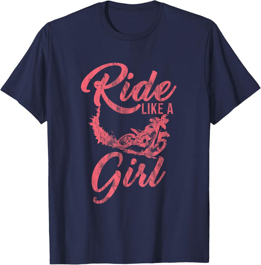 Motorcyclist Motorcycle Motorcycles Bike Biker Extreme Sports T-Shirt - T-Shirt | Navy