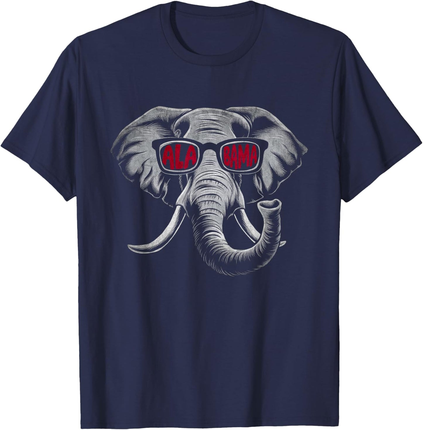 Graphic Alabama Elephant Name Personalized Spirit Evergreen T-Shirt - T-Shirt | Navy