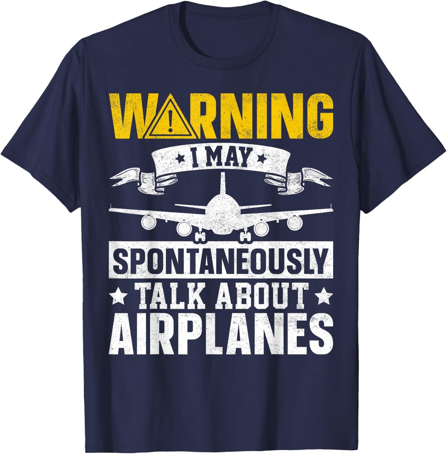 I May Talk About Airplanes - Funny Pilot & Aviation Airplane T-Shirt - T-Shirt | Navy