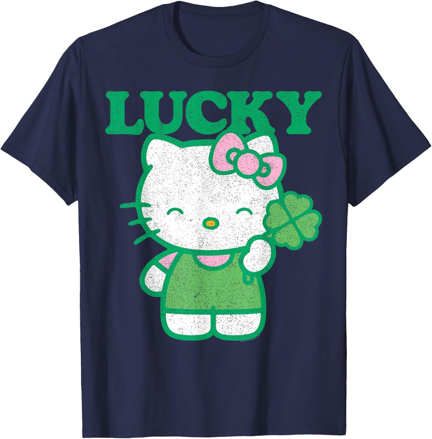 Hello Kitty Lucky Clover Shirt T-Shirt - T-Shirt | Navy