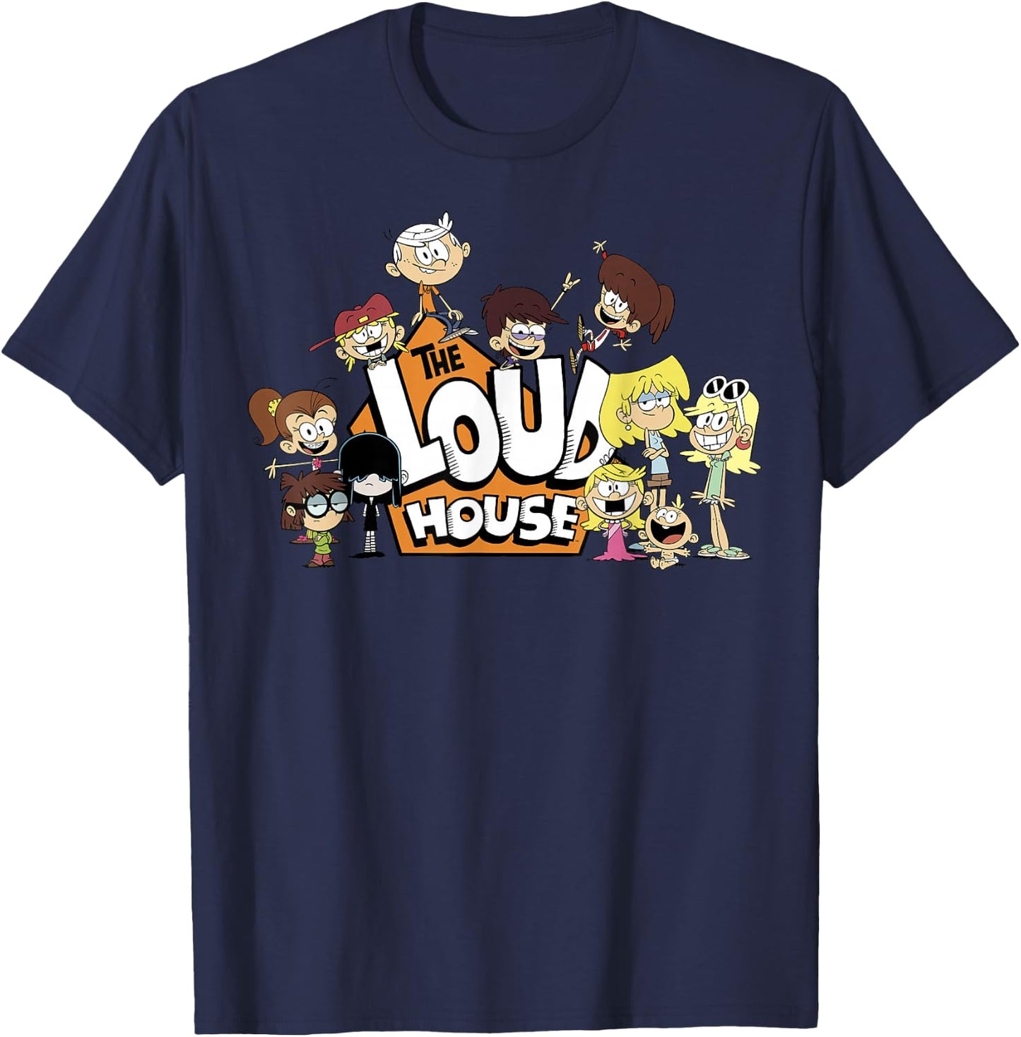 The Loud House Full Group House Logo Small T-Shirt - T-Shirt | Navy