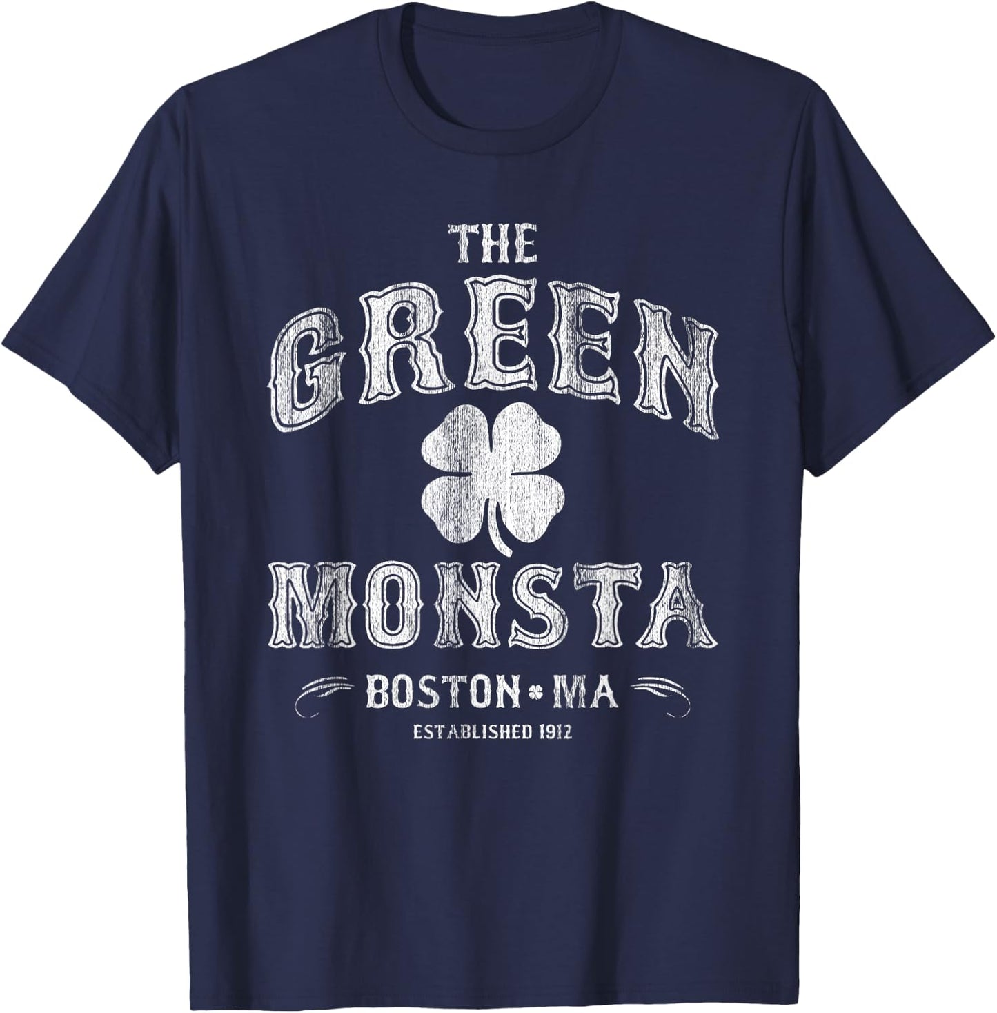 The Green Monsta Boston - Game or St. Patrick's Day T-Shirt - T-Shirt | Navy