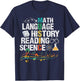 Music Math Language History Reading Science T-Shirt - T-Shirt | Navy