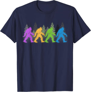 Bigfoot Yeti Sasquatch Funny Retro Novelty Gift T-Shirt - T-Shirt | Navy