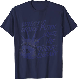Whats More Punk Than the Public Library Raccoon Funny Meme T-Shirt - T-Shirt | Navy