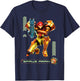 Metriod Samus Aran Kneel Blaster Detailed Graphic T-Shirt - T-Shirt | Navy