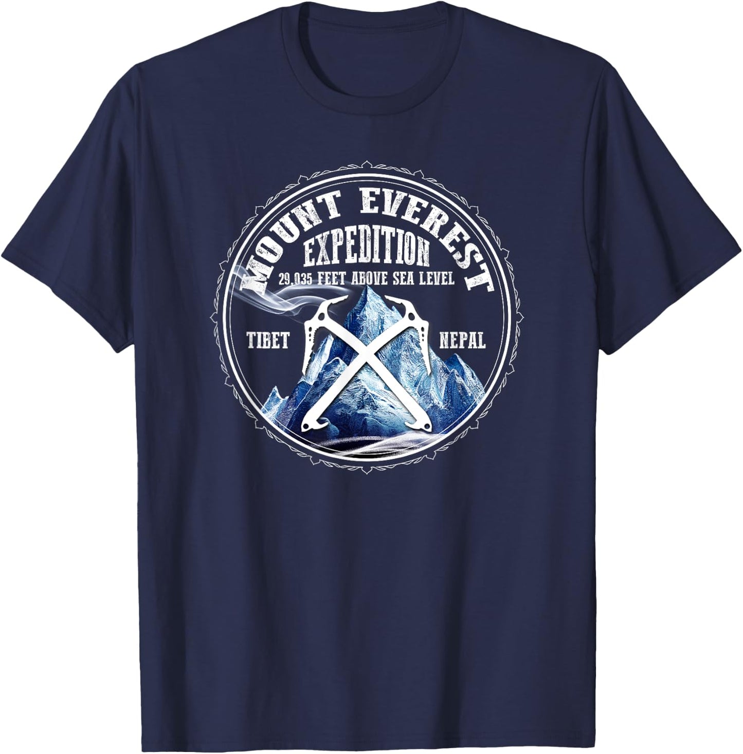 The Official "Mount Everest Expedition" Mt Everest T-Shirt - T-Shirt | Navy