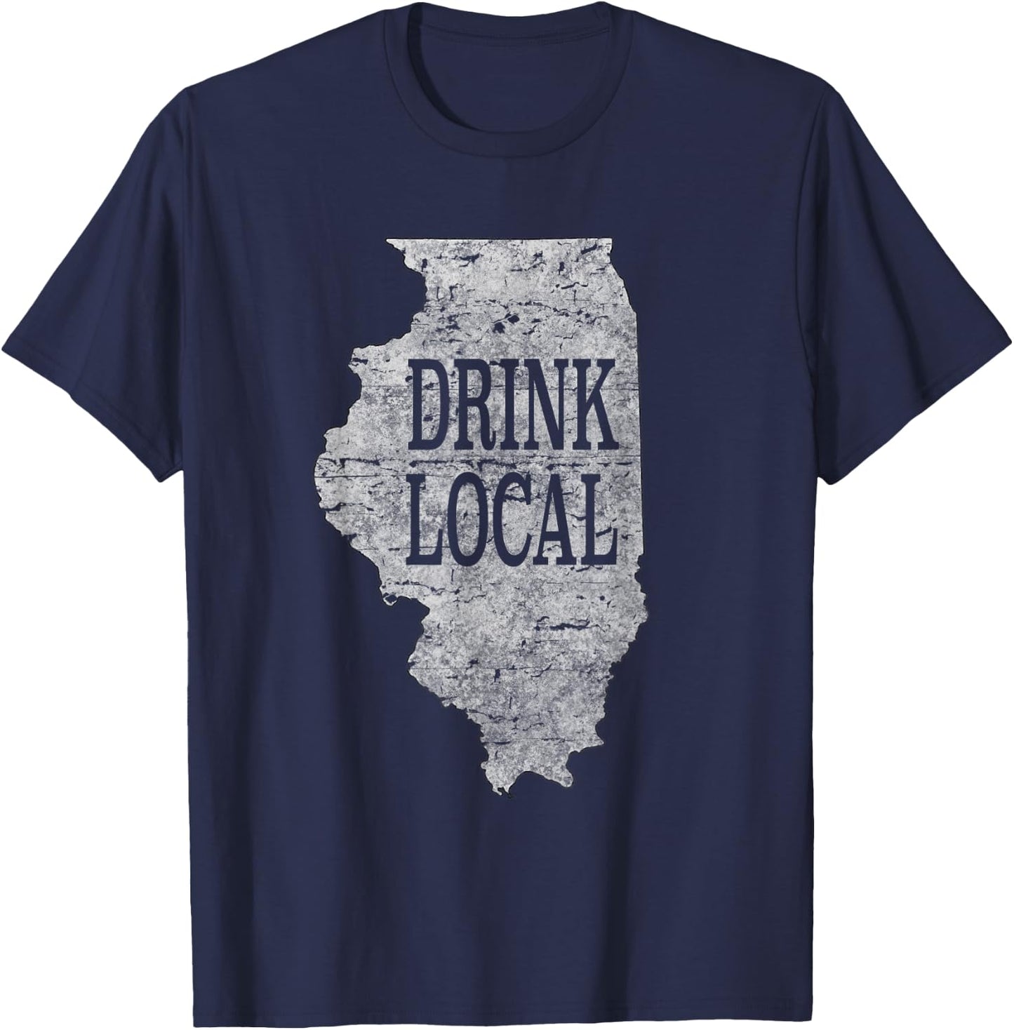 Drink local craft beer Illinois T-Shirt - T-Shirt | Navy