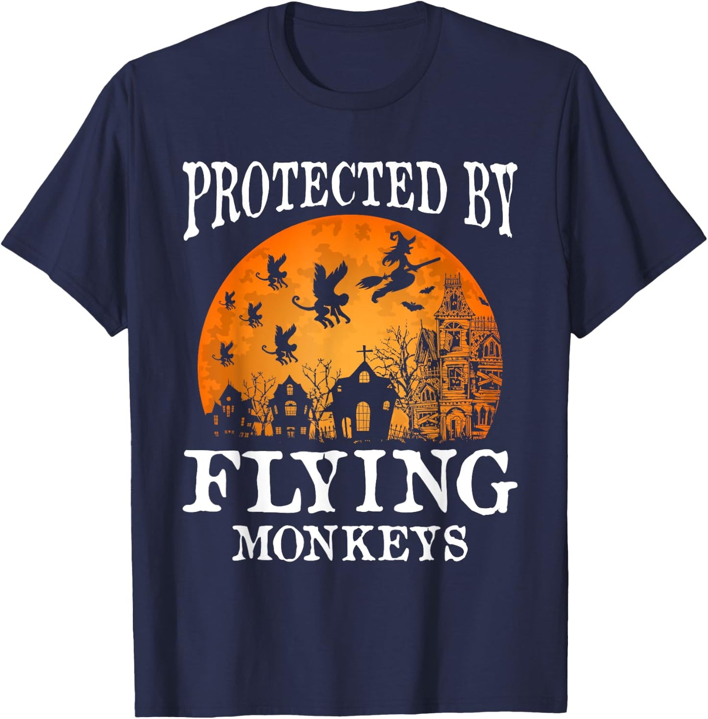 Protected by Flying Monkeys Party T-Shirt - T-Shirt | Navy