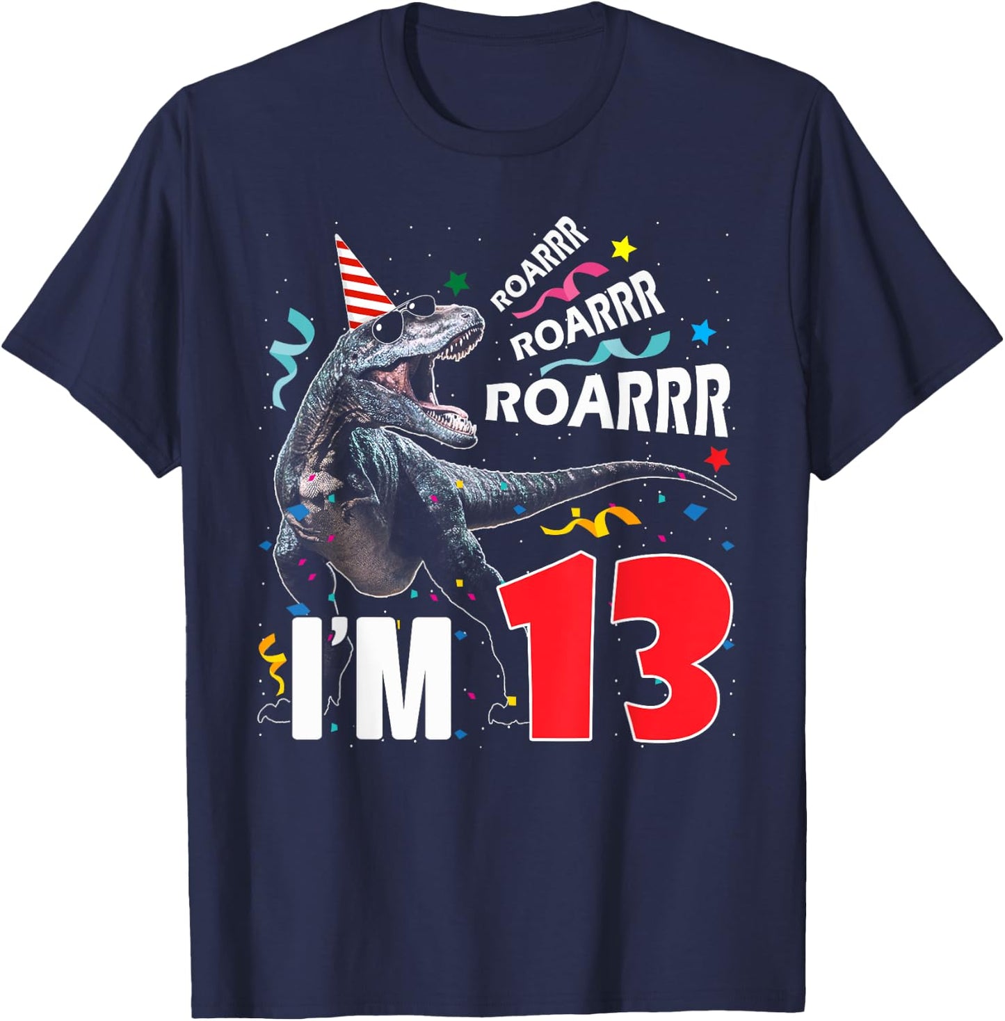 I'm 13 13th Birthday Official Teenager Dinosaur 13 Years Old T-Shirt - T-Shirt | Navy