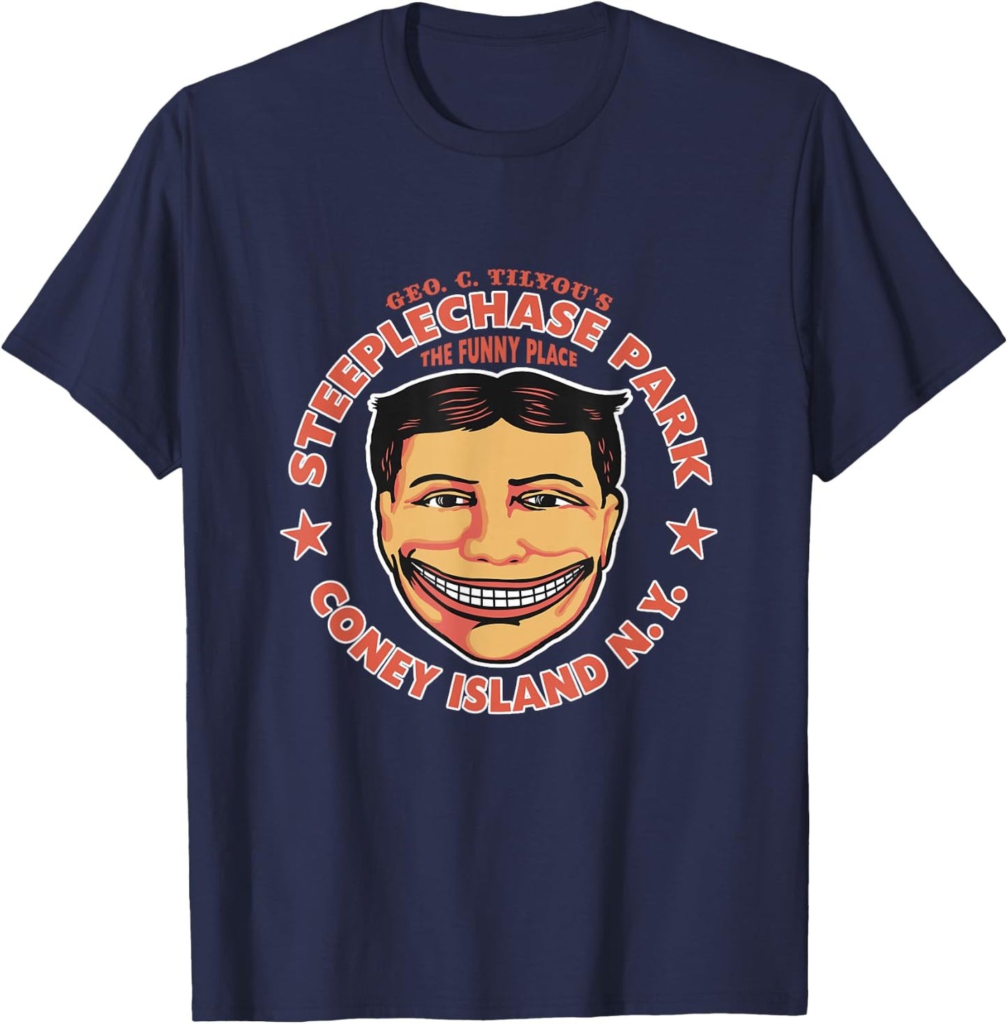 Steeplechase Park Coney Island Amusement Park T-Shirt - T-Shirt | Navy