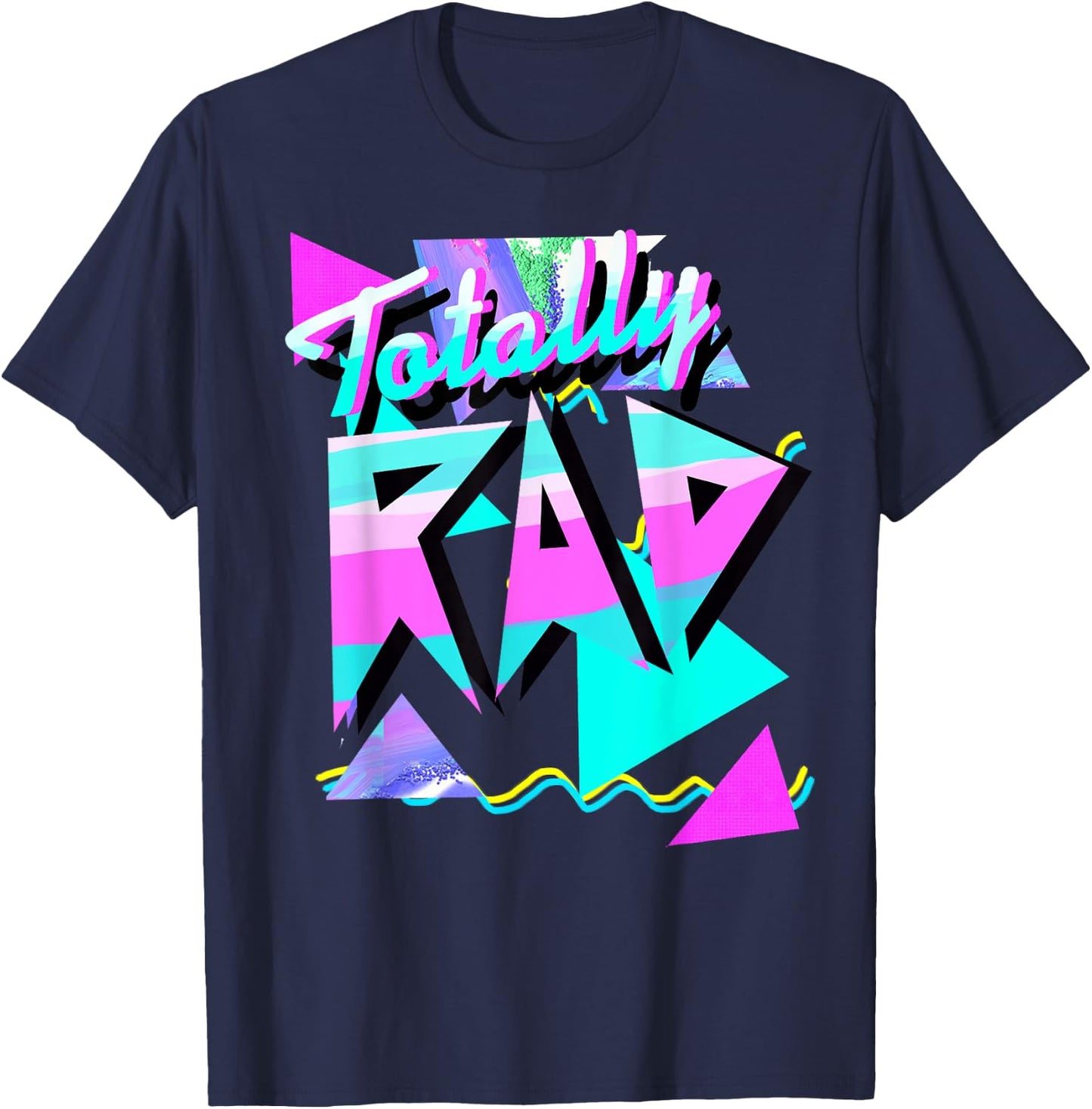 1980's-Style Totally Rad 80s Casual Hipster v.10.1 T-Shirt - T-Shirt | Navy