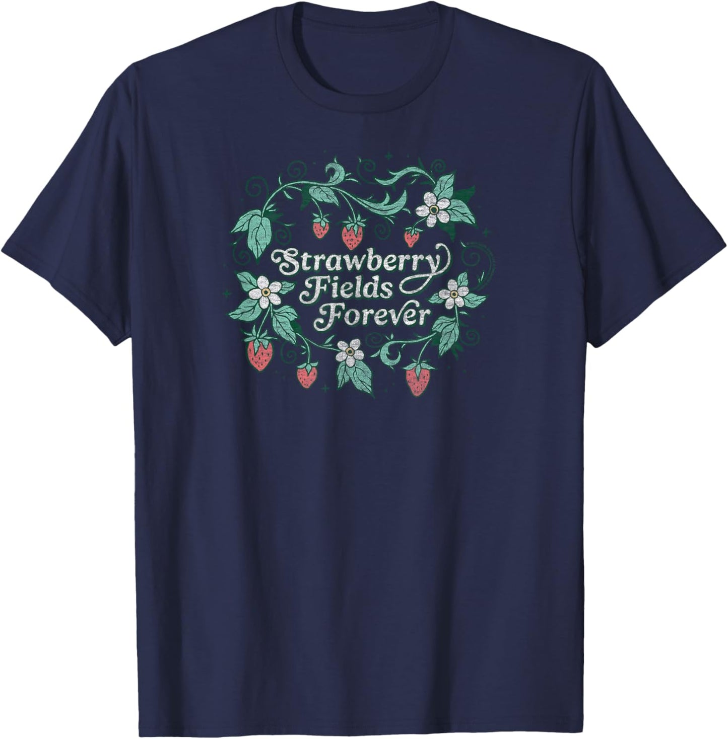 The Beatles - Strawberry Fields Forever T-Shirt - T-Shirt | Navy