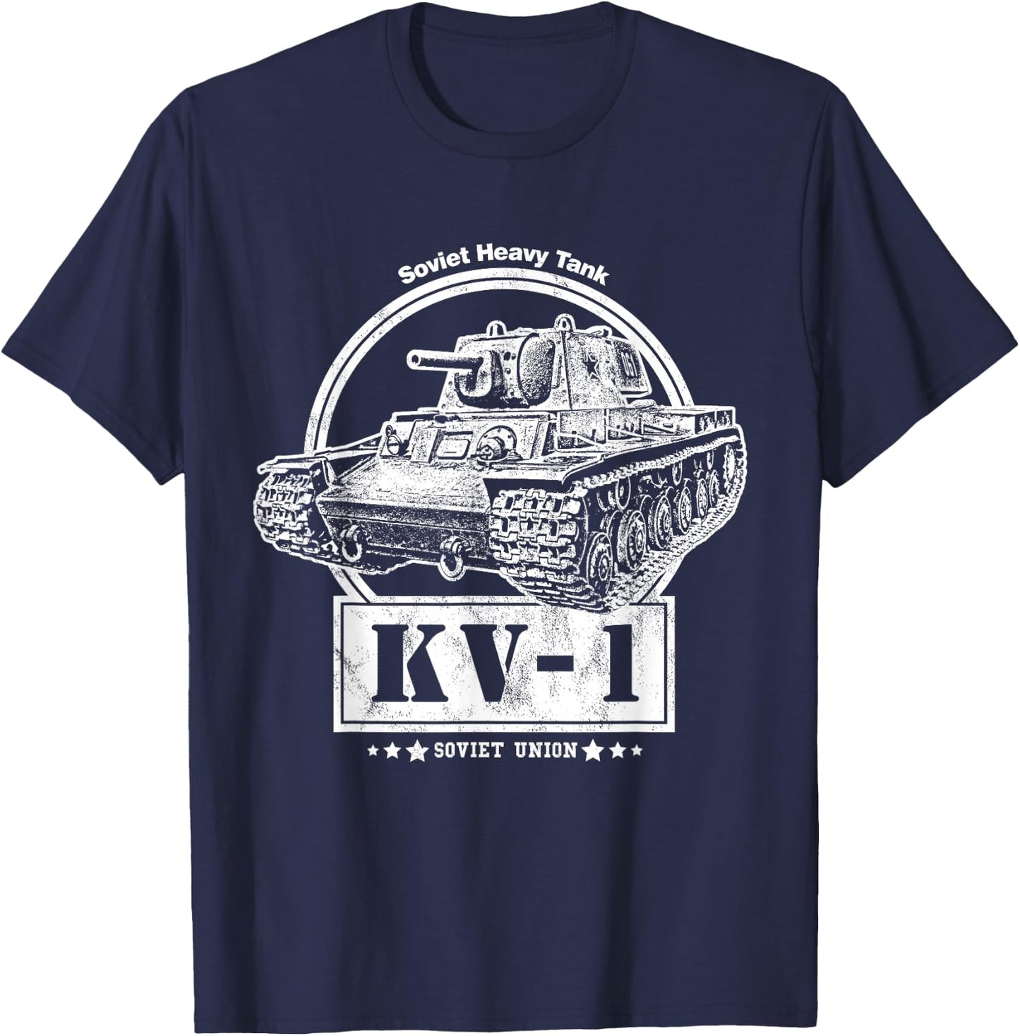 KV-1 Heavy Tank - Soviet WW2 Tank T-Shirt - T-Shirt | Navy