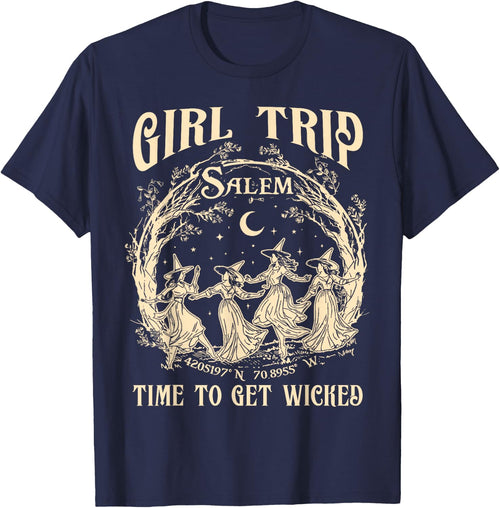 Retro Girls Trip Salem 1692 They Missed One Witch Halloween