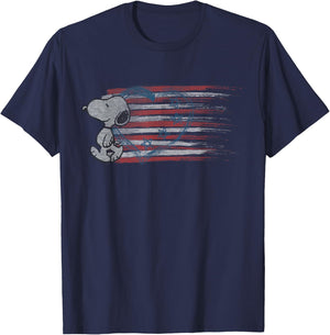 Peanuts Snoopy American Heart T-Shirt - T-Shirt | Navy