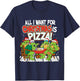 TMNT All I Want For Christmas Is Pizza T-Shirt - T-Shirt | Navy