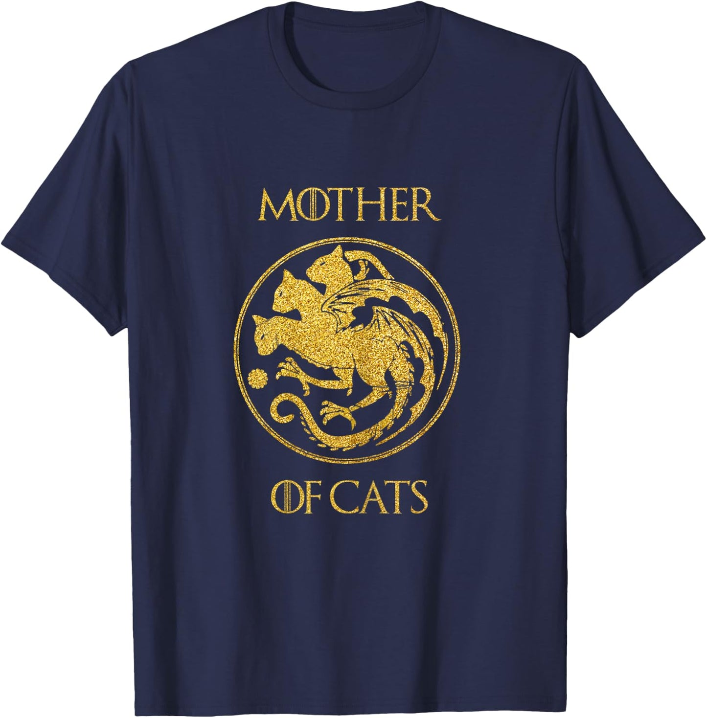 Mother of Cats Cat Mom T-Shirt - T-Shirt | Navy