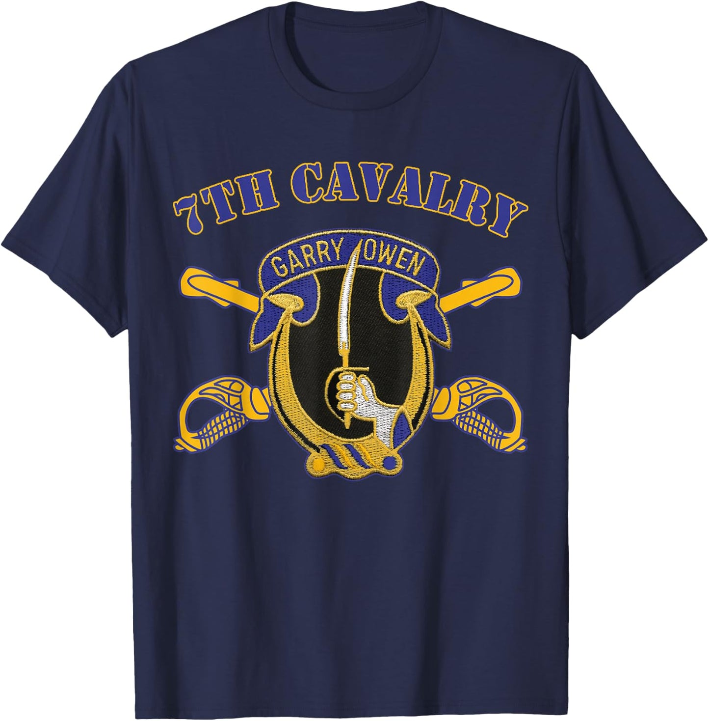 7th Cavalry Regiment - Army Unit of Seventh Cavalry T-Shirt - T-Shirt | Navy