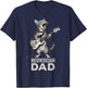 Funny Jazz Musician Cat Playing Guitar Dad Guitarist Graphic T-Shirt - T-Shirt | Navy