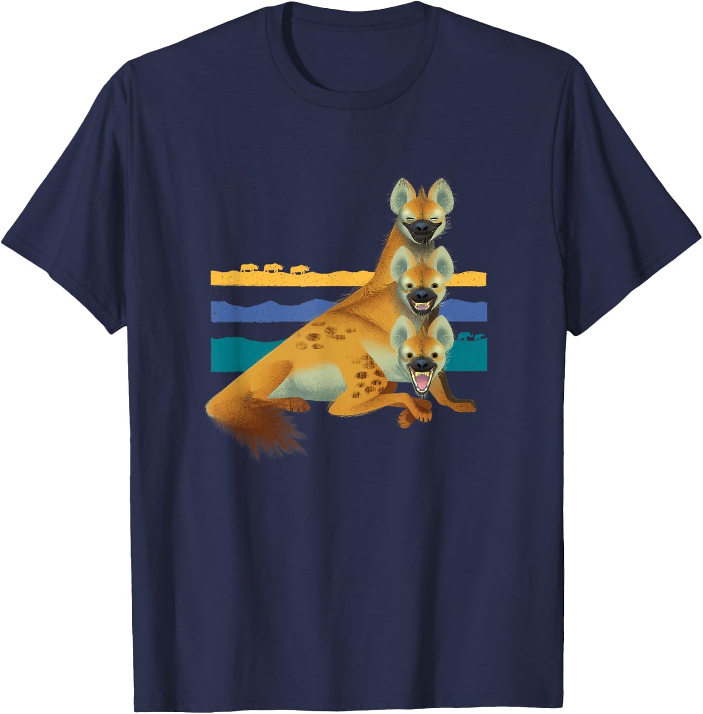 Disney The Lion King Laughing Hyenas Stripes T-Shirt - T-Shirt | Navy