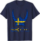 Sköl Swedish Viking Helmet Sweden Nordmann Swede T-Shirt - T-Shirt | Navy