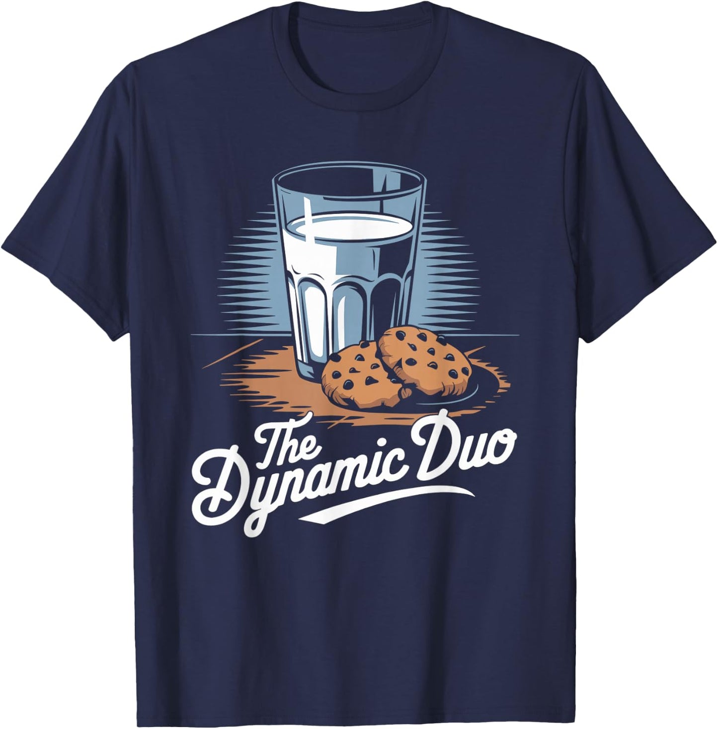 Dynamic Duo Milk and Cookie T-Shirt - T-Shirt | Navy