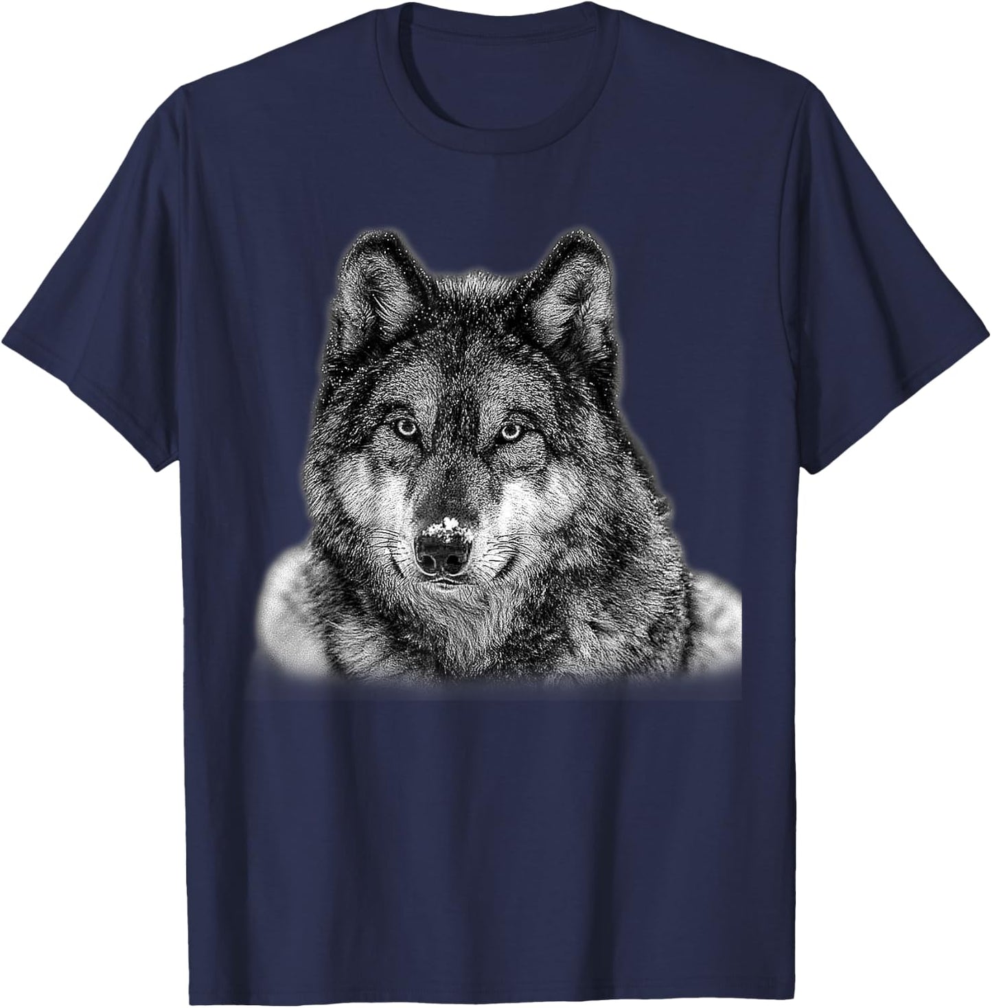 Wolf Shirt - grey wolf T-Shirt - T-Shirt | Navy