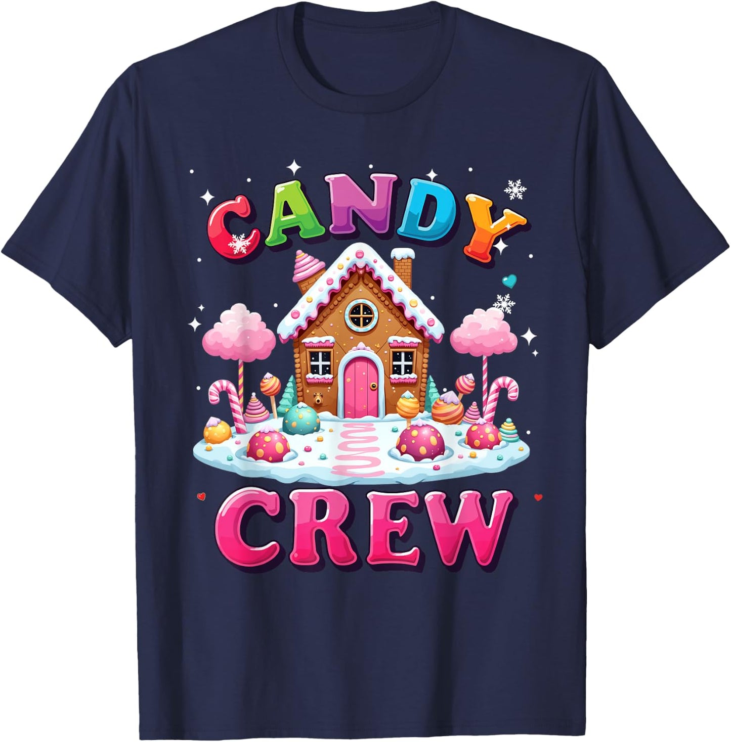 Candy Land Candy Crew Decorations Sweetie Candy Squad Xmas T-Shirt - T-Shirt | Navy