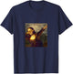Painting Meme - Dabbing Mona Lisa Women Girls Kids T-Shirt - T-Shirt | Navy