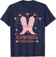 Cowgirl Valentine Pink Boots Country Y2K Girls Valentine Day T-Shirt - T-Shirt | Navy