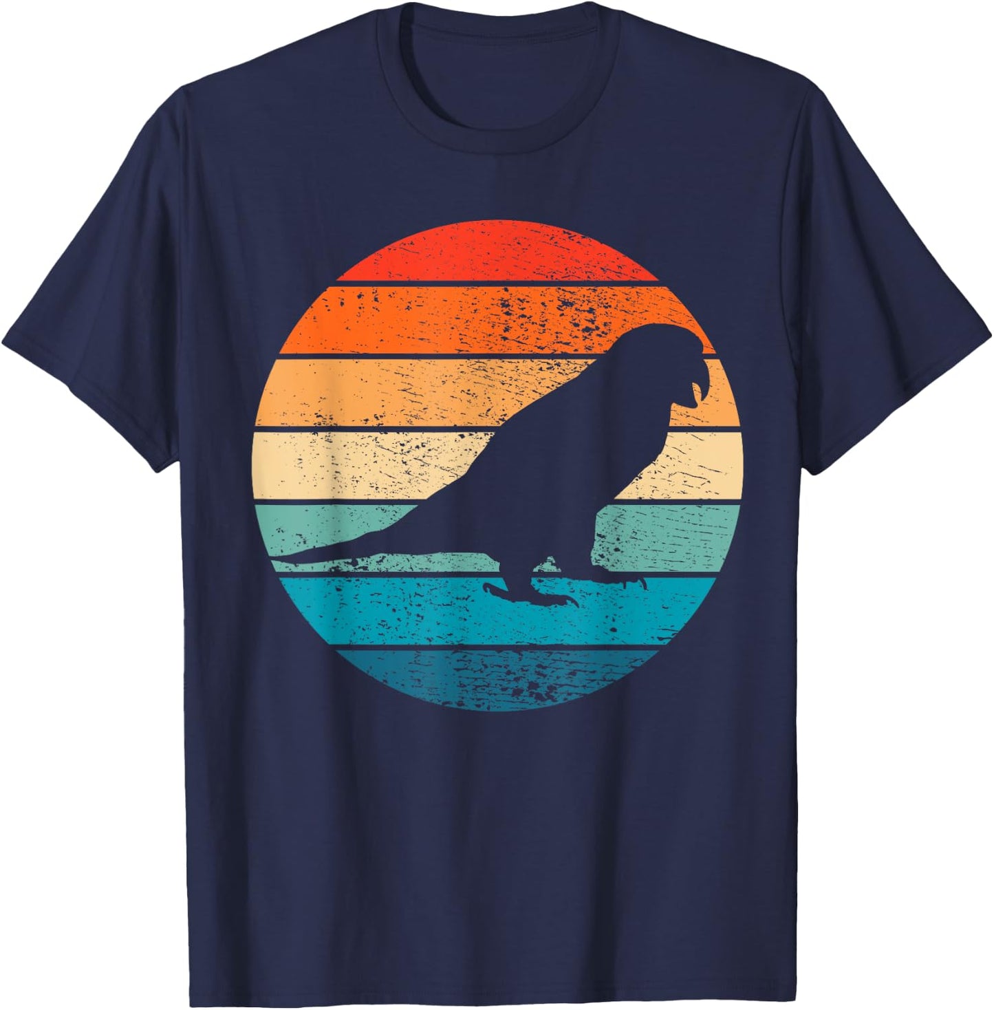 Parrot Retro Vintage Bird Gift T-Shirt - T-Shirt | Navy