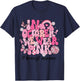 In October We Wear Pink Retro Groovy Breast Cancer Awareness T-Shirt - T-Shirt | Navy
