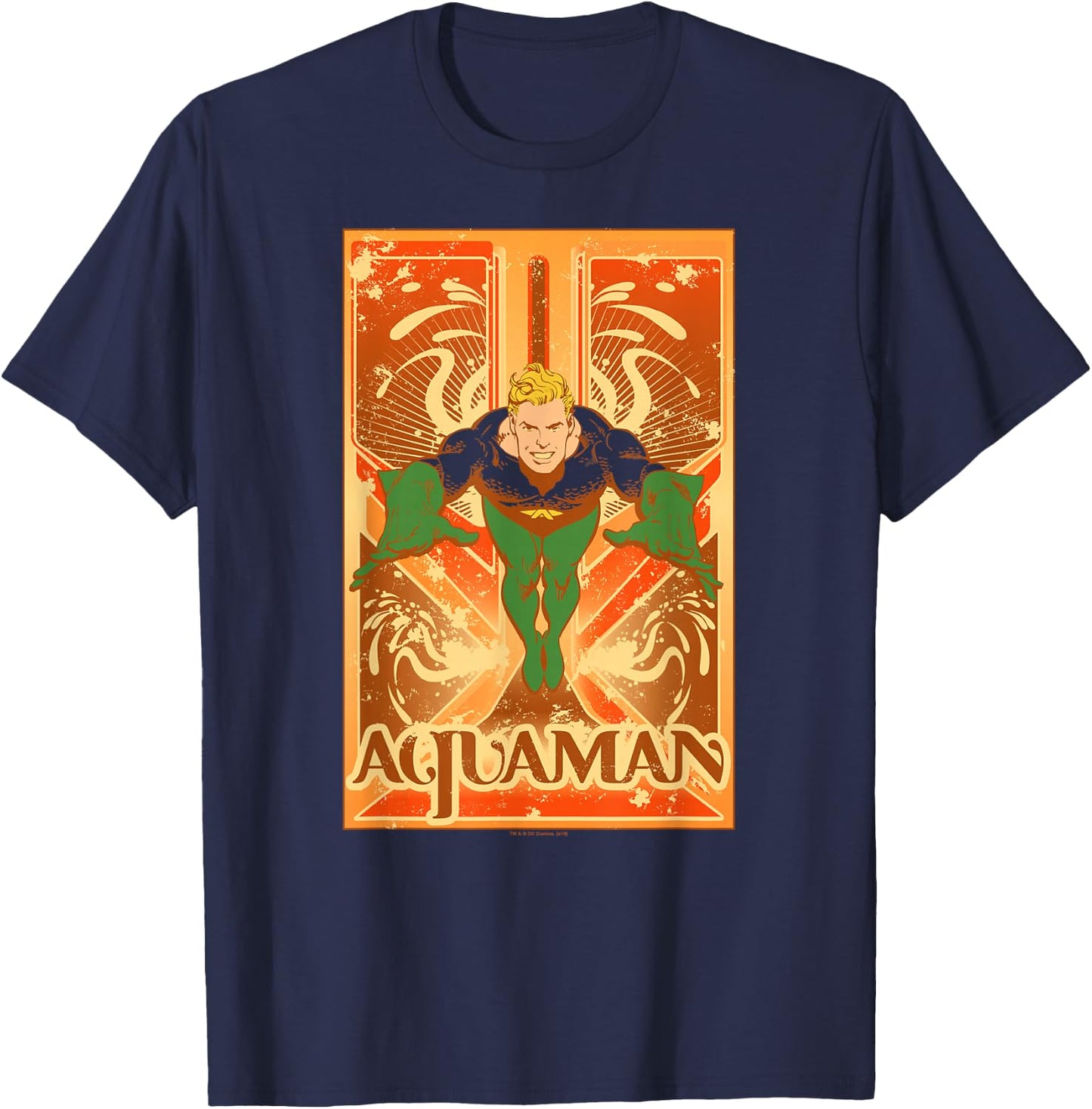 Aquaman Poster T-Shirt - T-Shirt | Navy