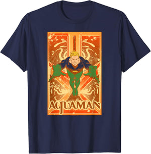 Aquaman Poster T-Shirt - T-Shirt | Navy