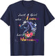 Just A Girl Who Loves Her Mustang Horse Gifts Horses Lover T-Shirt - T-Shirt | Navy
