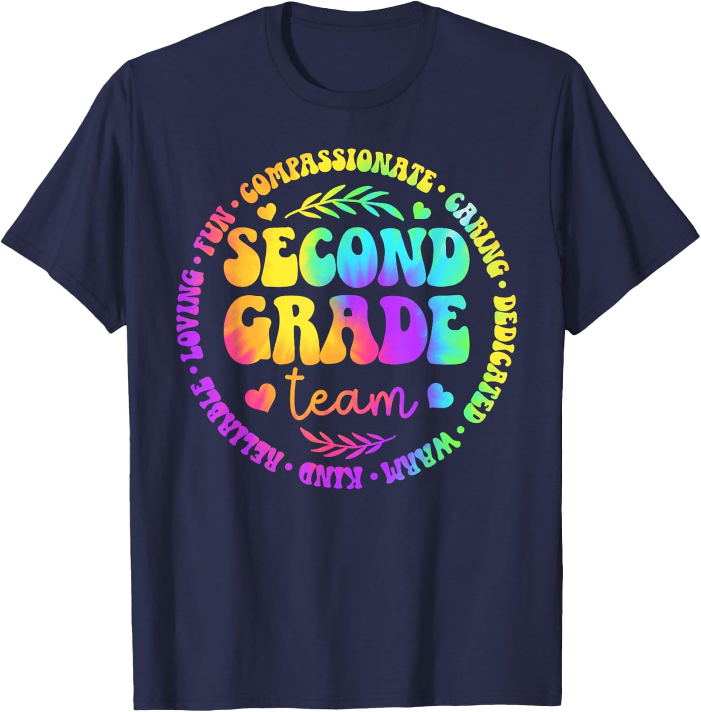 Second Grade Team Appreciation Circle 2nd Grade Teacher T-Shirt - T-Shirt | Navy