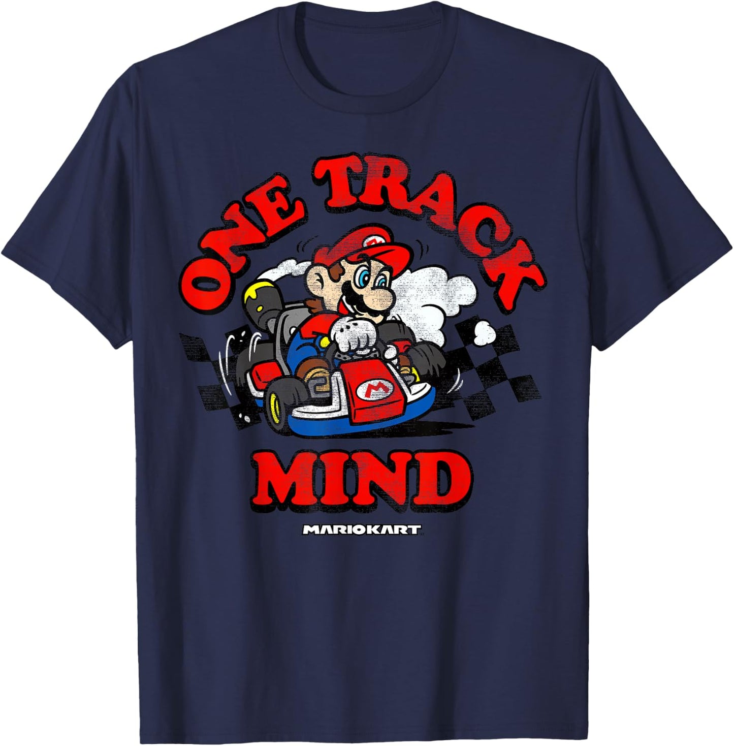Nintendo Mario Kart One Track Mind Graphic T-Shirt - T-Shirt | Navy