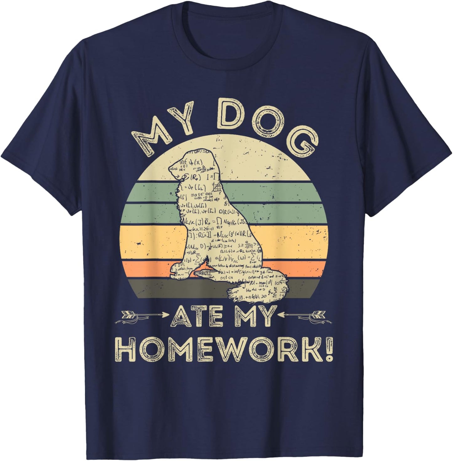 My Dog Ate My Homework Funny Back To School Gift T-Shirt - T-Shirt | Navy