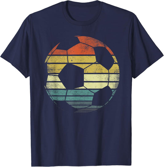 Soccer Player Gifts Funny Ball Retro Vintage Style Coach T-Shirt - T-Shirt | Navy