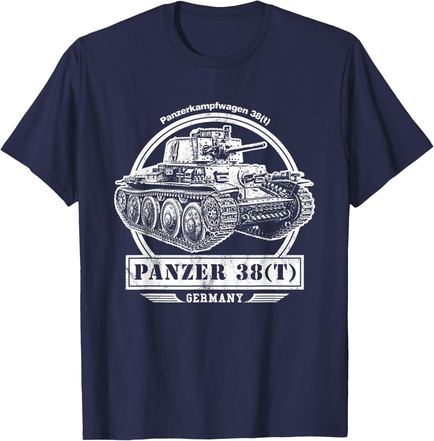 Panzer 38(t) Tank T-Shirt - T-Shirt | Navy