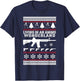 AR15 Ugly Christmas Sweater Style T Shirt Xmas 2nd Amendment T-Shirt - T-Shirt | Navy