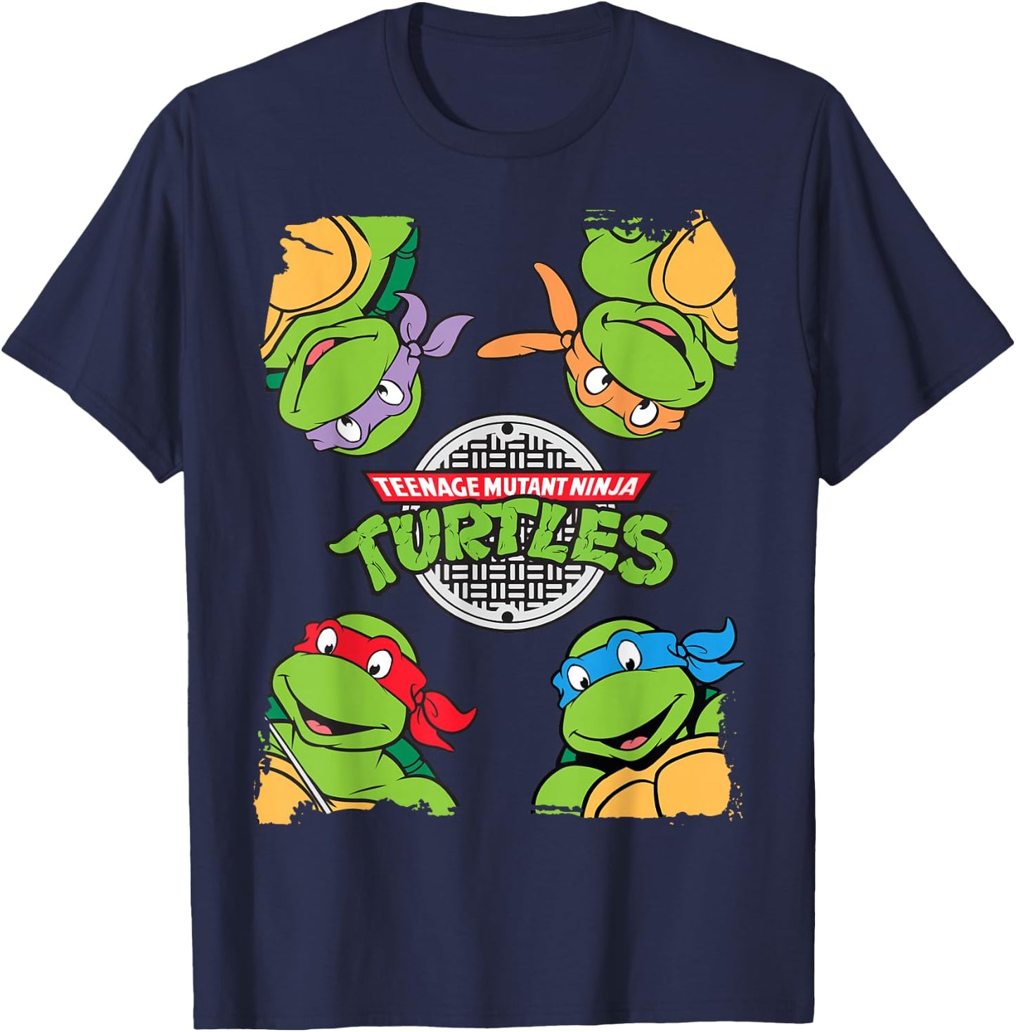 TMNT Four Corners Turtle Ninja Turtles T-Shirt - T-Shirt | Navy