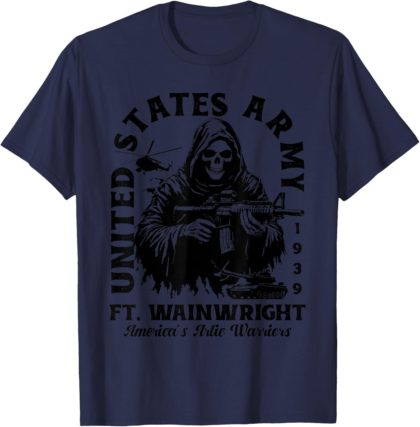 Fort Wainwright US Military Base Alaska AK Ft Wainwright T-Shirt - T-Shirt | Navy