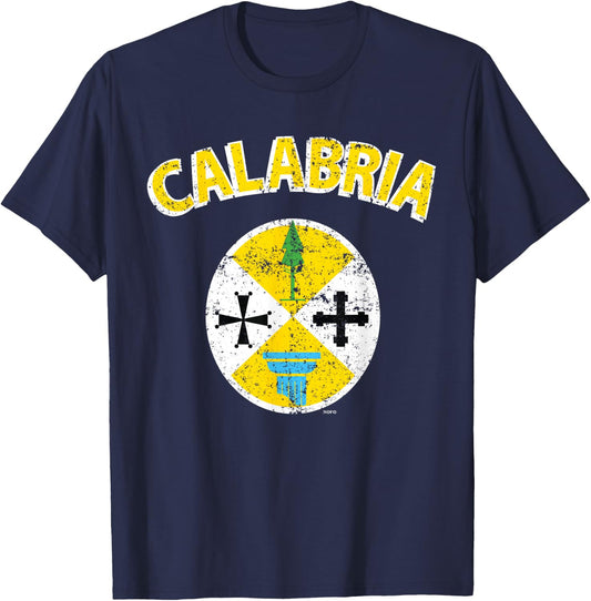 Calabria Italia Flag, Calabrian Italy Italian Region T-Shirt - T-Shirt | Navy