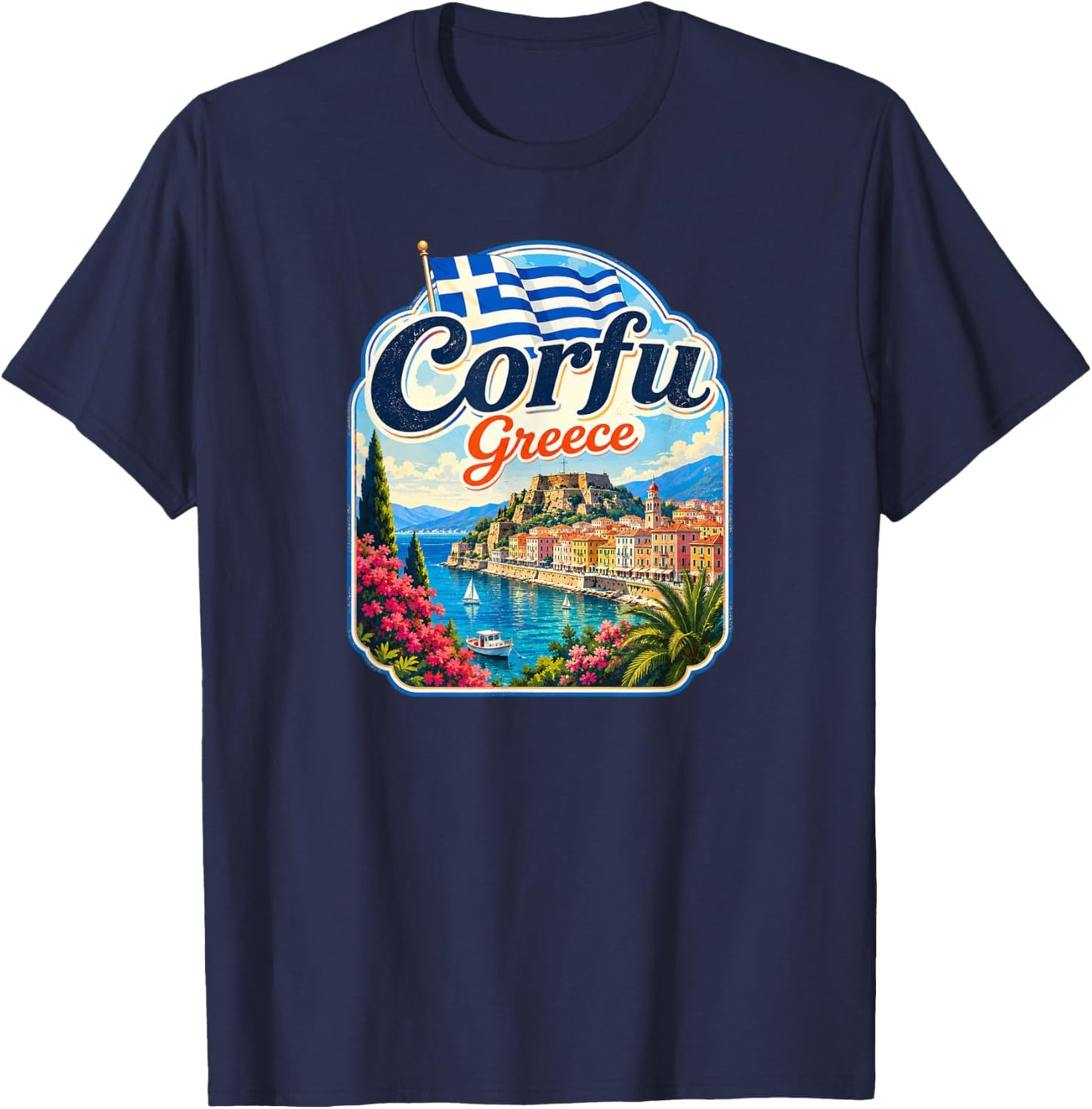 Corfu Island Greece Corfu T-Shirt - T-Shirt | Navy