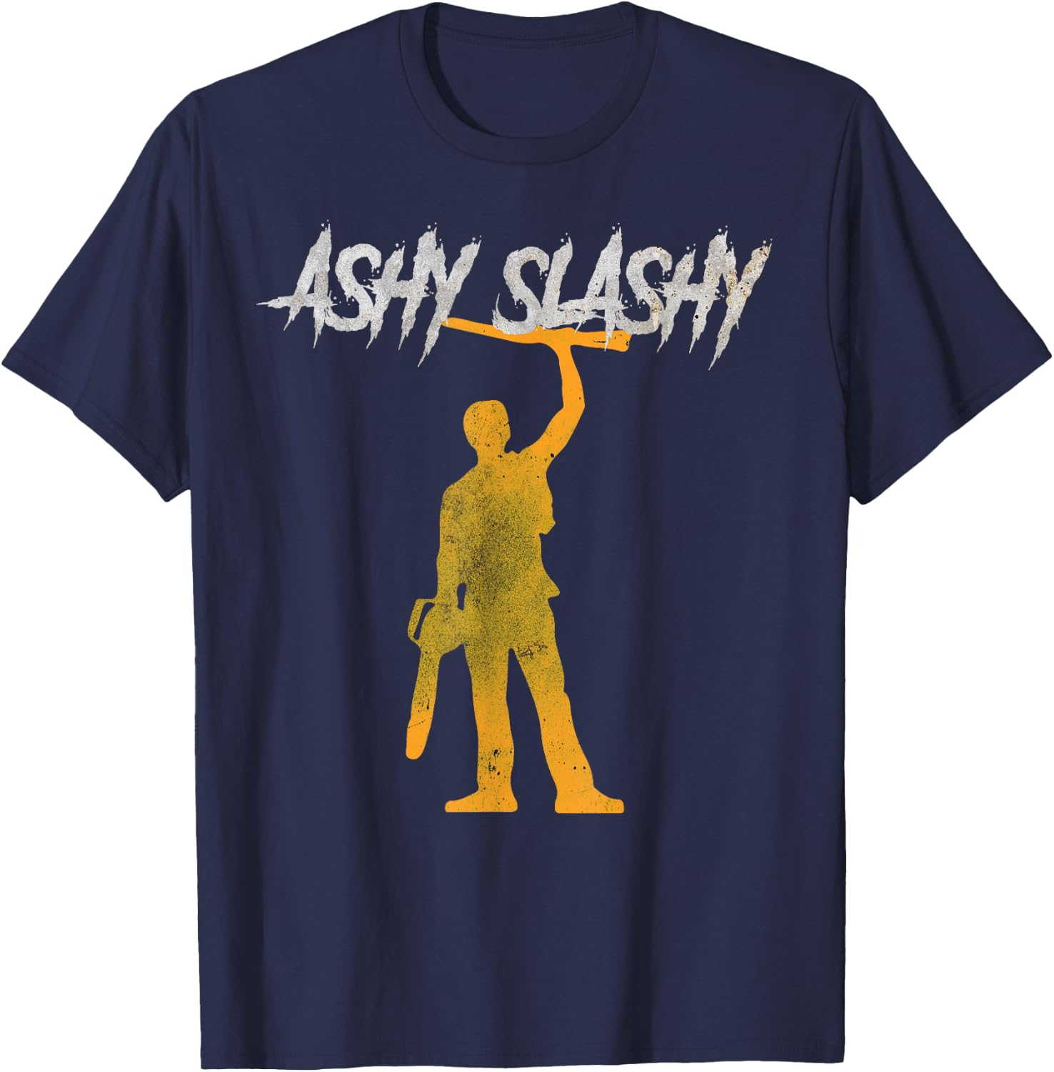 Inspector Dead ASHY SLASHY My Boomstick Shotgun Chainsaw Dead Evil T-Shirt - T-Shirt | Navy