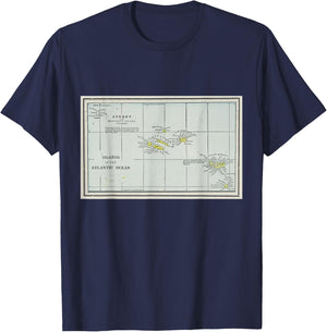 Azores Islands Map T Shirt T-Shirt - T-Shirt | Navy